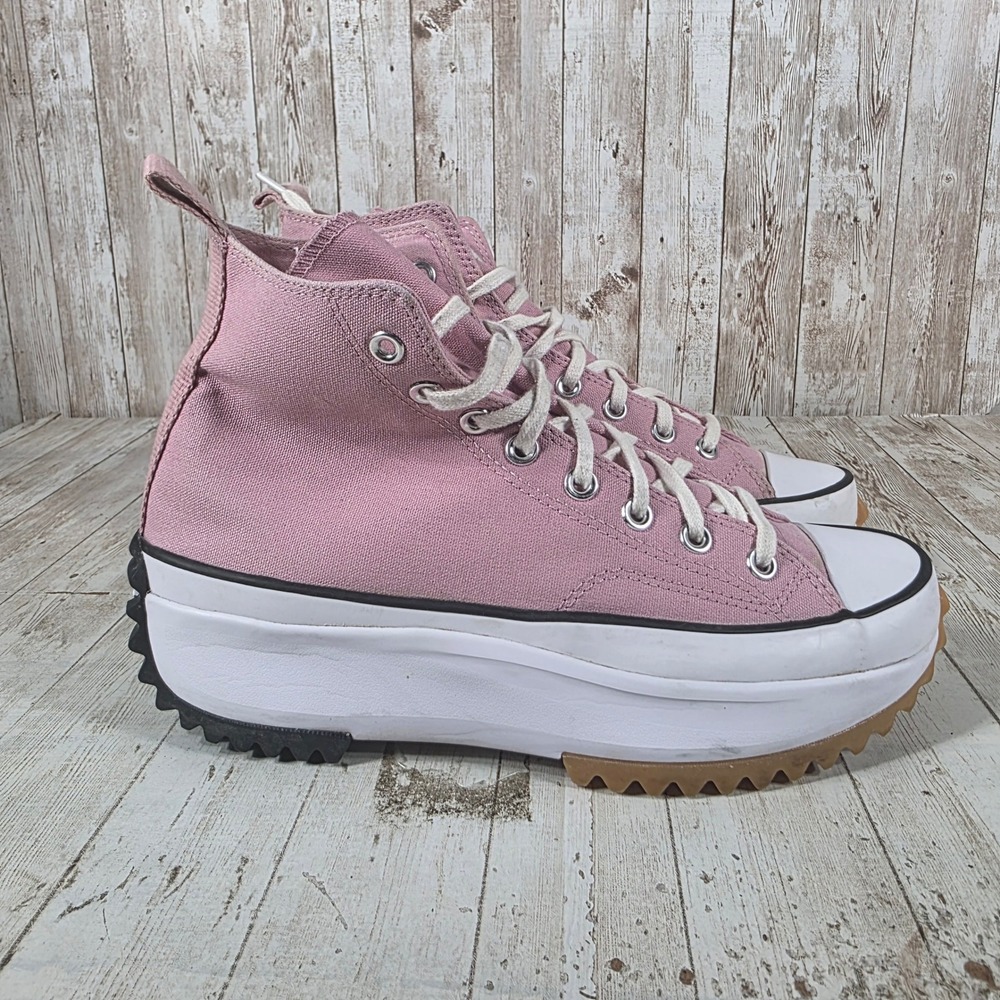 Converse Run Star Hike High Top Pink Platform Sneaker 168892C Womens 10.5 Mens 9